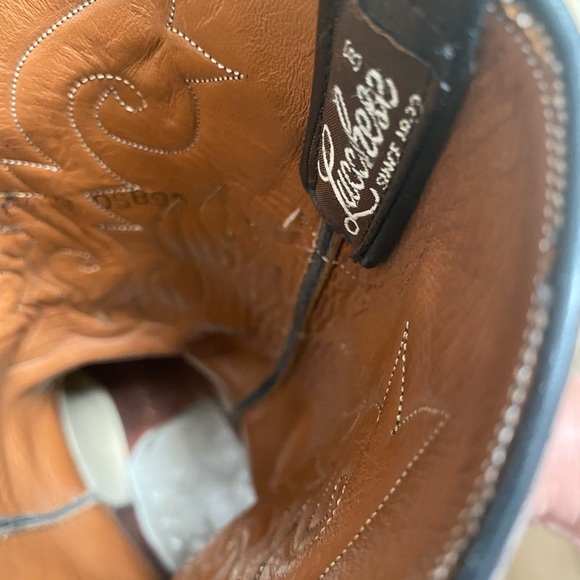 LUCCHESE MEN’S POINTED TOE BLK TEJU LIZARD - Picture 7 of 10